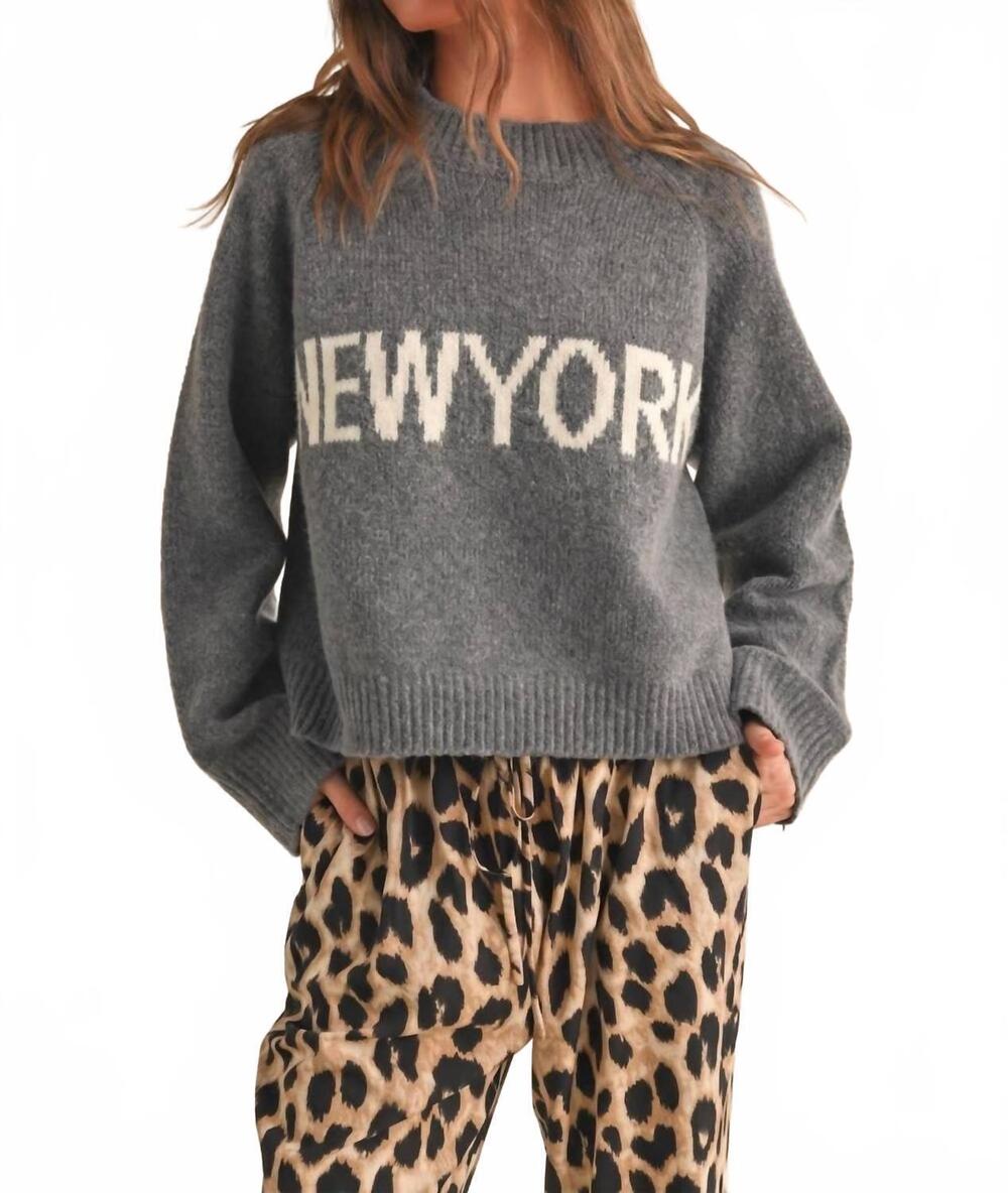 NEW MIOU MUSE cozy new york sweater in grey